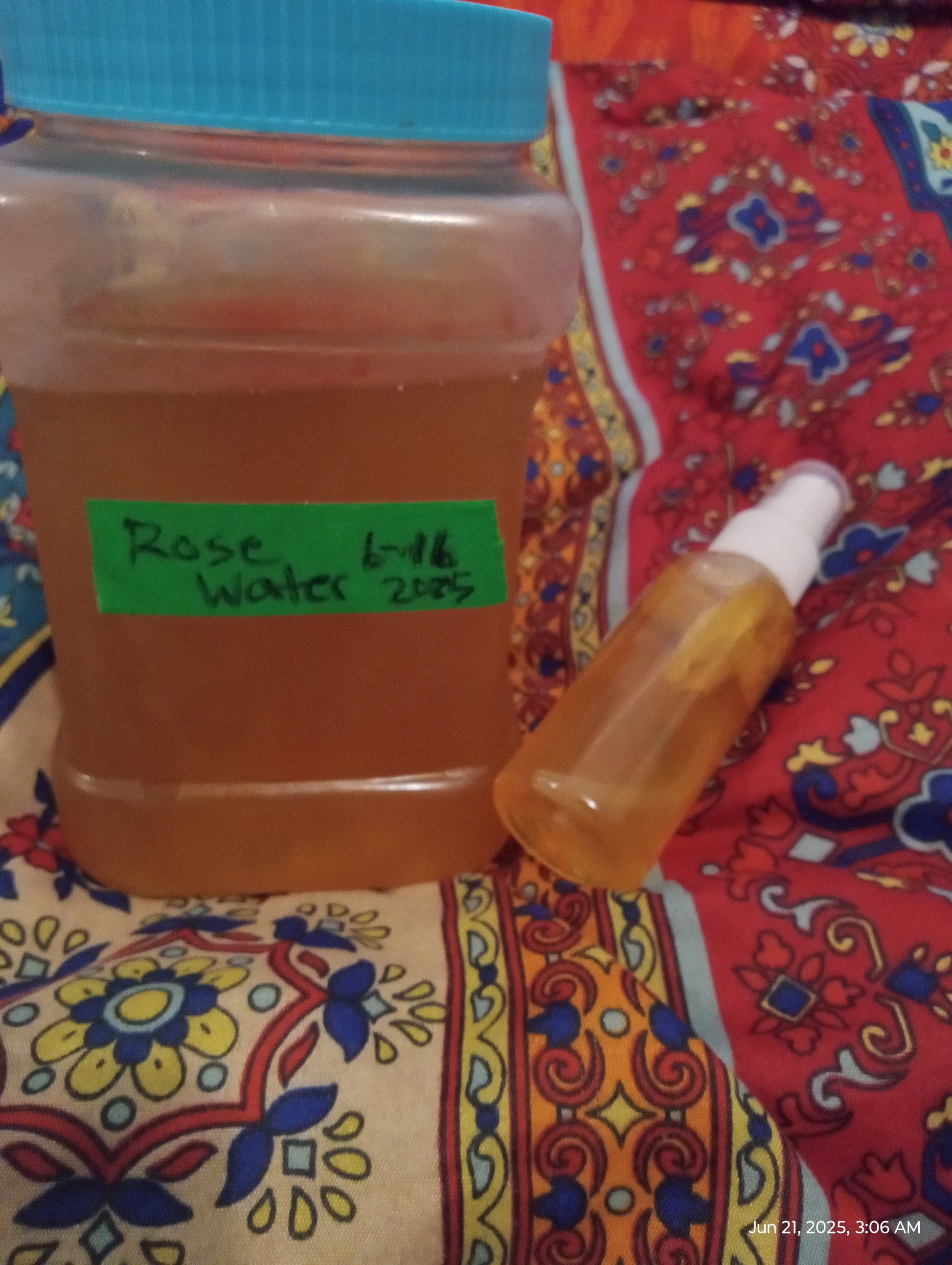 Yellow and Red Rose water